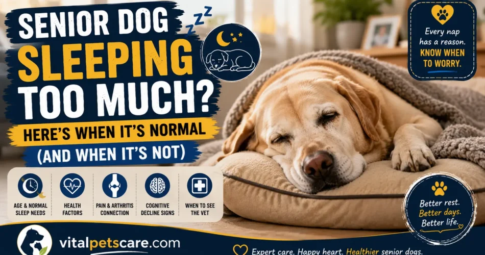 senior dog sleeping too much
