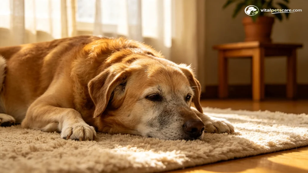 senior dog getting stuck in corners cognitive decline