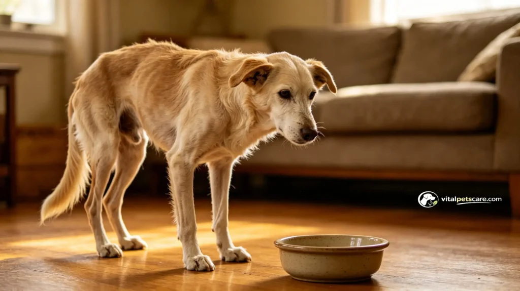 senior dog losing weight and muscle mass together