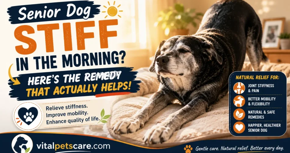 senior dog stiff in the morning