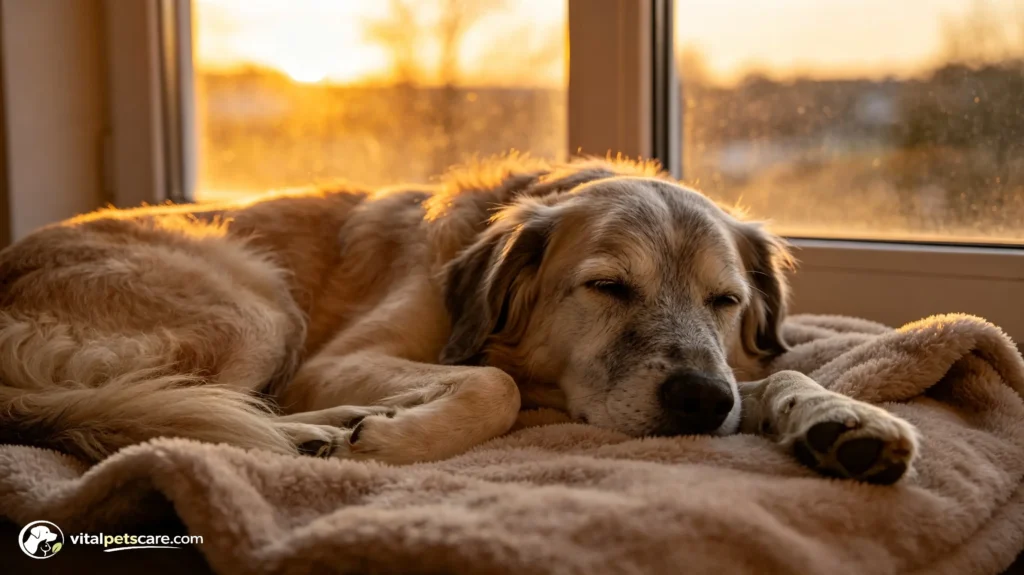 senior dog sundowning symptoms in the evening