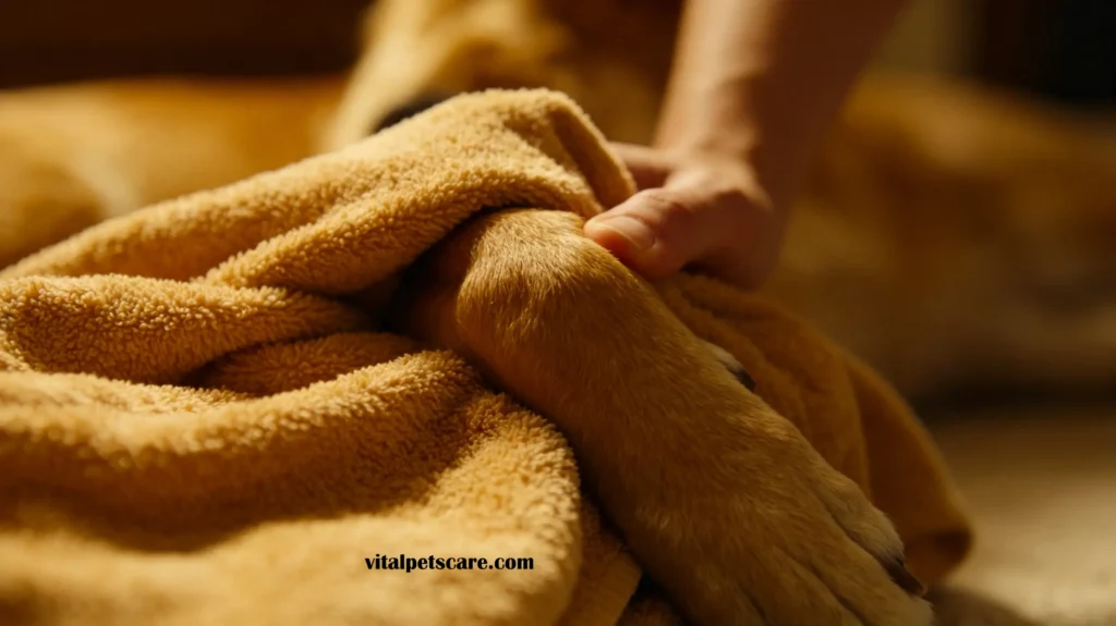 warm compress used as a home remedy for dog arthritis