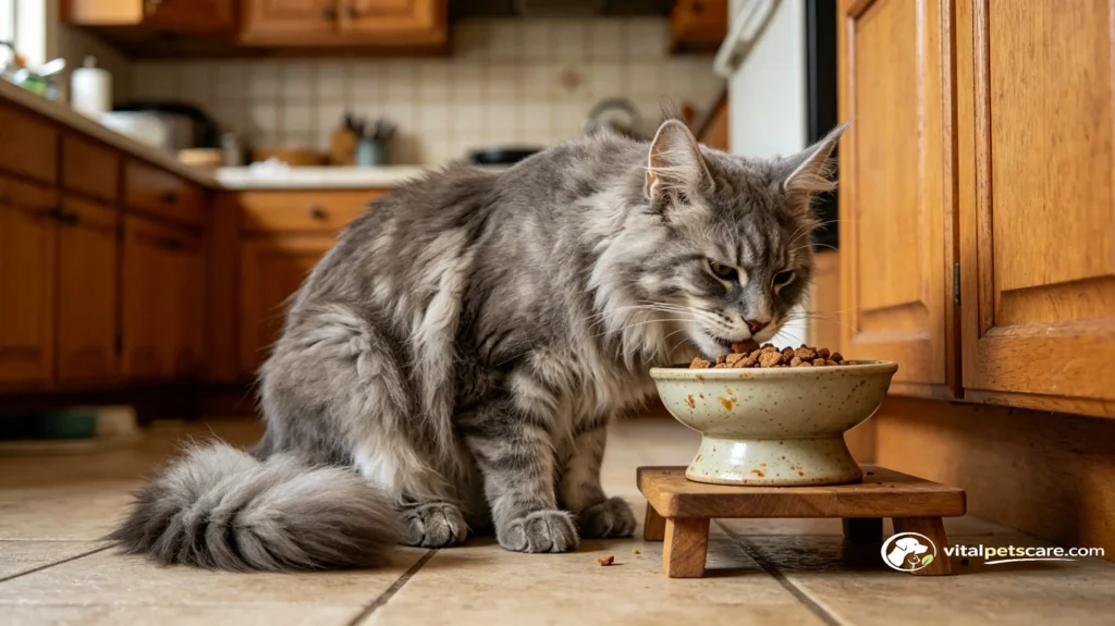 raised food bowl for cat arthritis pain relief
