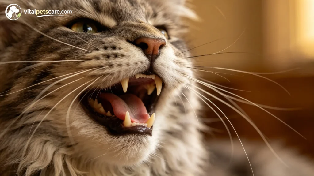 senior cat bad breath dental disease sign
