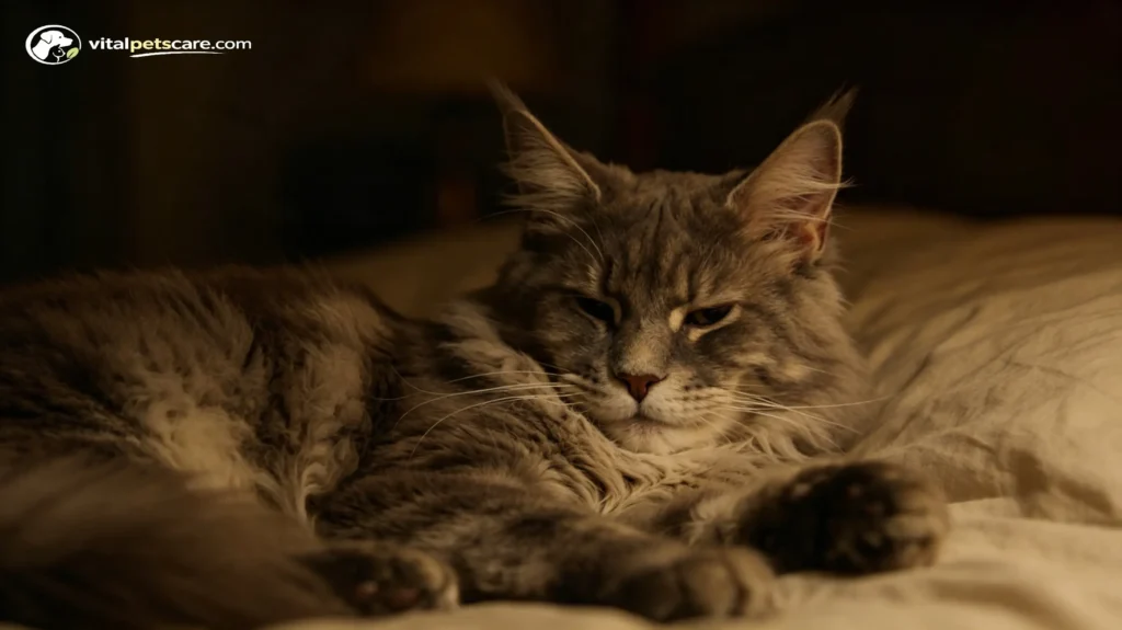 senior cat crying at night from pain and discomfort
