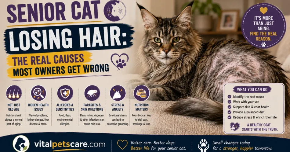 senior cat losing hair