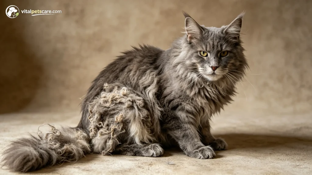 senior cat matted fur causes and hair loss connection