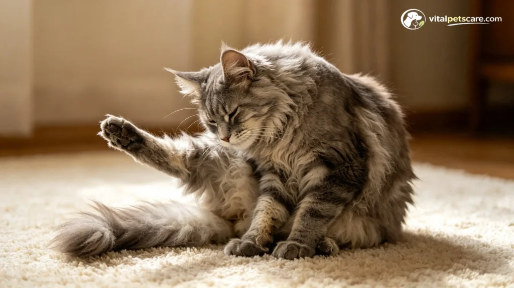 senior cat difficulty grooming back arthritis
