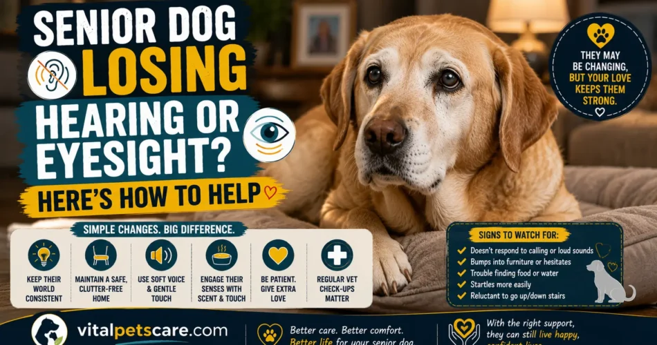 senior dog losing hearing