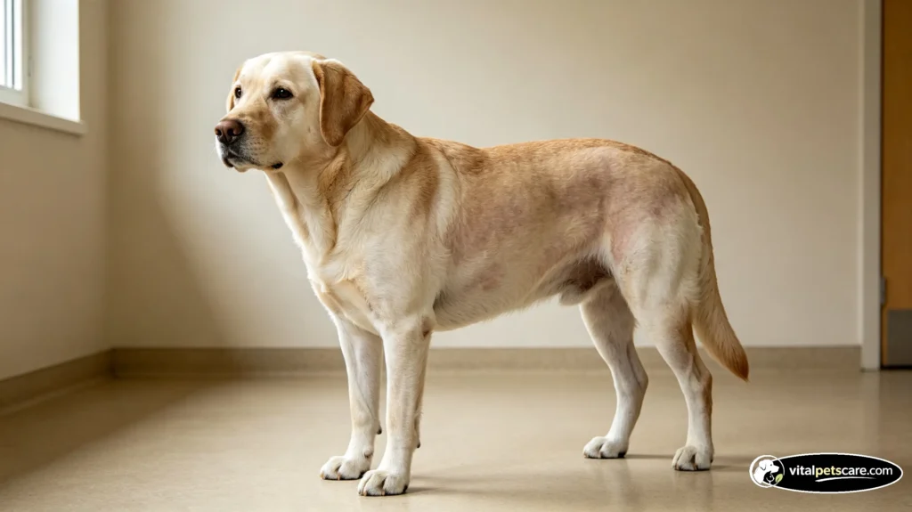 mange causing dog losing hair in patches